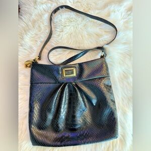 Black Textured Shoulder Bag